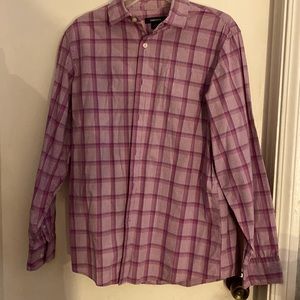 Mens Claiborne long sleeve striped size large dress shirt